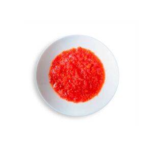 Tomate triturado con aceite y sal